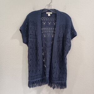 Christopher & Banks Short Sleeve Cardigan
